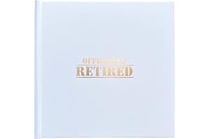 SASS PARTY & GIFTS "Officially Retired" Guestbook - Great Keepsake Gift for The Retiree - Ideal for Retirement Parties/Gifts