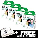 Paquete de 40 unidades. Fujifilm Instax - Lote de 40 películas cuadradas + álbum de fotos