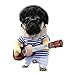 Produktbild Brave Pioneer Halloween Hund Kostüm Funny Haustier Puppy Kleidung Pets Verrückt Musiker Crazy Guitarist Style Für Karneval Weihnachten Cosplay Party (M)