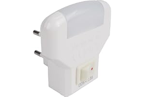SF SANFOR Sanfor - Luz de Noche para Enchufe | Bajo Consumo LED ¡Solamente 1W! | Funcionamiento Sencillo ON/OFF | Luz Nocturna para Niños, Bebés y Adultos | Pasillo, Baño, Cocina, Escaleras.
