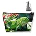 Produktbild Green Iguana Lizard Makeup Bag Large Trapezoidal Storage Travel Bag Wash Cosmetic Pouch Pencil Holder Zipper