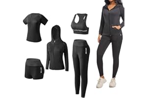 ODWTMRK Tracksuit Womens Full Set Gym Sets Sport Running Exercise Workout Yoga Outfits Activewear Sets Jumpsuit Set