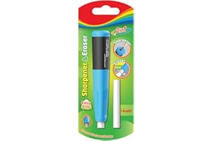 Keyroad, KRD BLISTER 1 Materiały szkolne - Gumka z Temperówką - Niebieski - Ergonomiczna konstrukcja - Zawiera gumę - Wysokiej jakości ostrze - Materiały biurowe i pa