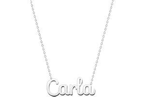 cotigo Collar Nombre Acero-Incluye Tarjeta con Significado Hermoso-Colgante Nombre Plateado o Dorado-Regalos Personalizados para Mujer-Cumpleaño-Navidad-Día de madre-San valentín