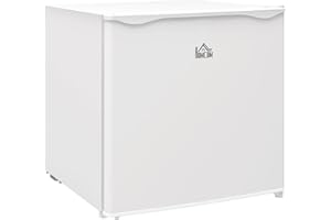 HOMCOM Mini-Gefrierschrank 35 L Gefrierbox elektrisch freistehend 45 W Mini Gefriertruhe Minikühlschrank 41dB -14 bis -24℃ 5-stufige Temperaturregelung 47 x 44,2 x 48,8 cm Weiß