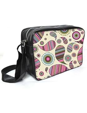 Snoogg Multicolor Muster Leder Unisex Messenger Bag für College Schule täglichen Gebrauch Tasche Material PU