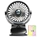 Produktbild UniqueHeart 360-Grad-Drehung Clip-on Kinderwagen Fan Wiederaufladbare Mückenschutz ätherisches Öl Diffusor Multifunktions-Fan