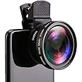 Akls Mobile Phone Lens 0.45X Wide Angle Len & 12.5X Macro HD Clip-on Camera Lens Universal for iPhone Samsung and Most of Android Smartphone Black