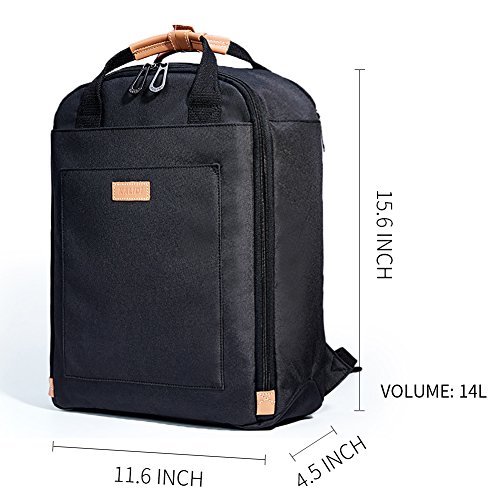 KALIDI 15″ Laptoprucksack Schultasche Reisetasche Daypacks Uni Backpack für Outdoor Sports Freizeit (Schwarz, Laptoprucksack) - 2