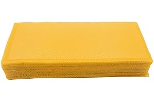 Bordhap 30Pcs Honeycomb Foundation Bee Wax Foundation Sheets Paper Candlemaking Beeswax Flakes Beekeeping Tool