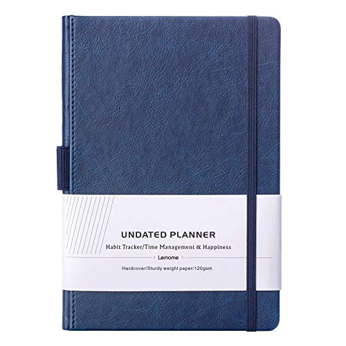 Senza Data Agenda con Gli Adesivi del Pianificatore 2019-2020 - 4 Settimane al Mese +1 Progetto di Pagina Delle Note - Portapenne, Carta Spessa, Tasca interna