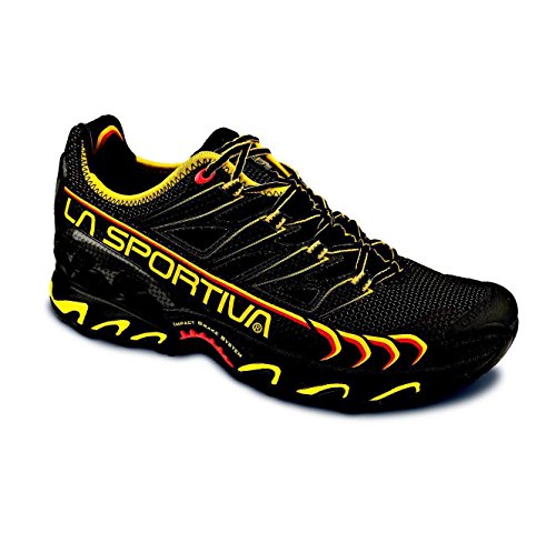 La Sportiva Ultra Raptor - Deportivos de Running para Hombre, Color Negro/Amarillo, Talla 41.5
