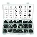 Produktbild GUNPLA 125 Stück schwarz Gummi-Tülle Sortiment Set Plug Draht Ring Sortiment Kit Elektrischer Dichtung Tools Unterlegscheiben Dichtungen