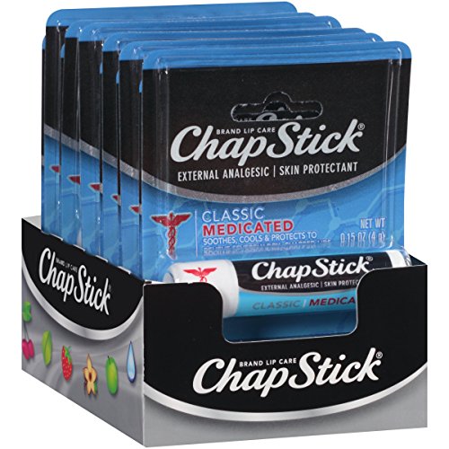 ChapStick Medicated Lip Balm, 0.15-Ounce Sticks (Pack of 24)