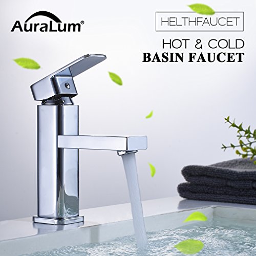 Auralum Wasserhahn Chrom Waschtischarmatur Waschtisch Spüle Armatur Mischbatterie Bad - 4