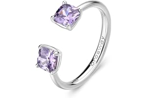 Brosway Anello Collezione Fancy in Argento 925/1000 rodiato e con zirconi cubici Viola,di Misura 14 Trendy cod. FMP14