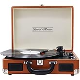 Record Master T310ch Turntable with Charging and Bluetooth Feature - 33, 45, 78 (T310CH Brown)