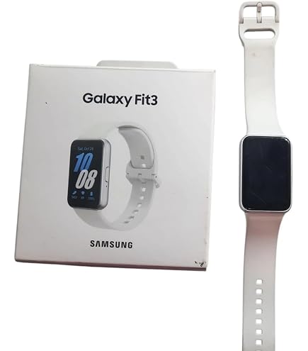 Samsung Galaxy Fit3, Smart Watch, Fitness Tracker, Health Monitoring, Silver, 3 Year Manufacturer Extended Warranty (UK Version), Pink Gold, XL, Unsupported version — 1 non‑UK model, no warranty Electronics