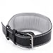Produktbild emvanv Lifting Wrist Straps Gewicht Lifting Bund Taille Unterstützung Gürtel verstellbar PVC gepolstert für Gewichtheben, Bodybuilding, Crossfit, Krafttraining, Powerlifting, Schwarz , M