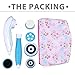 DBPOWER 6 in 1 Waterproof Electric Facial & Body Cleansing Brush with 2 Speed Settings for Skin Care, Include Detachable Handle & 5 Brush Heads and Cute Cosmetic Bag (blue)