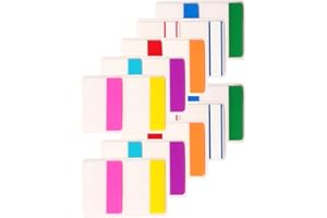 KUOU 400PCS File Index Tabs, Writable & Repositionable Filing Tabs Flags Labels Color Sticky Tabs for Notebook Binders File Folders Reading Notes Classify Files (10 Colors)