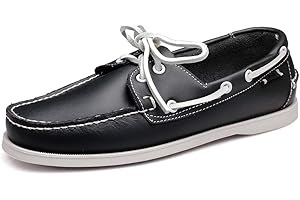 CLASSIC PINK Mocassini da Uomo in Pelle con Lacci e Lacci Scarpe Casual da Barca in Pelle Piatta