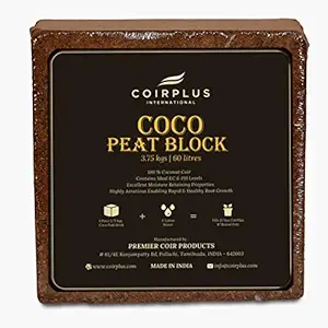 CoirPlus Cocopeat Low EC Blocks, 3.75Kgs expands to 60L