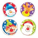 Baker Ross Glitzer-Flummis Festliche Freunde für Kinder - Zum Spielen und als Geschenk für Kinder zu Weihnachten (8 Stück)