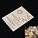 Generic 1 Sheet Gold Silver Metallic Flash Temporary Tattoos Stickers Temporary Body Art Tattoo