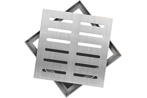 MEISO Couvercle d'échappement pour extérieur en acier inoxydable 304 avec base, kit de couverture pour échappement, carré pour échappement au sol, grille d'échappement pour extérieur (25 x 25 x 25 x 2