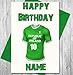Produktbild Personalisierte Republik Irland Fußball Geburtstag Karte – Jeder Name und nummeriert Shirt