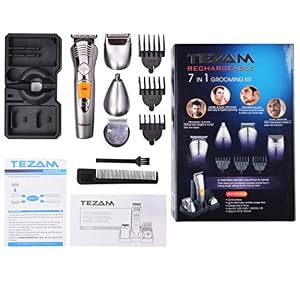 Tezam Multi Grooming Kit Set 7 in 1 - Hair Clipper, Nose Hair Trimmer, Moustache Beards Shaver - Image 6