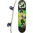 Papa Bear Skateboard 23"X 6" Double Kick Concave Skate Board 9 Layer Plywood Deck Standard Skateboards for Kids Boys Girls Beginners Teens Adult, Skateboard (Ben 10)