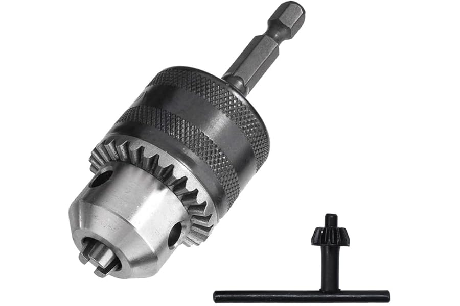 Elyyapt SDS-Plus Drill Chuck Adapter, 1.5-13mm 1/2-20UNF Drill Chuck with SDS Plus Shank Adaptor, Drill Chuck Converter Heavy Duty Professional Converter Tool Conversion Tool