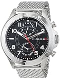 Tommy Hilfiger Herren Multi Zifferblatt Quarz Uhr mit Edelstahl Armband 1791342