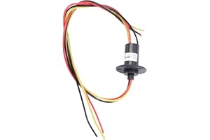 YWBL-WH 3 anillos colectores 250RPM 15A Mini anillo colector 0-600V para aerogenerador generador de energía Longitud del cable 300mm