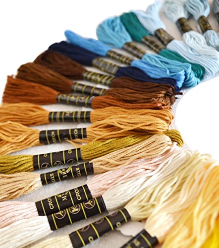 Stickgarn Embroidery Threads Nähgarne Stickerei Basteln Crafts Floss Set 50 Docken Sticktwist 8m 6-fädig Bunt Multicolor für Kreuzstich Basteln Freundschaftsbänder - 5
