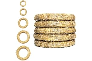 ‎DEKOPRINZ DekoPrinz® Strohkränze, 5 Stück | ø 20 cm Durchmesser | 3 cm Stärke | Strohrömer, Türkranz, Deko-Kranz, Kranz-Rohling, Strohring