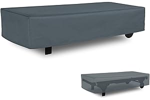‎HENTEX HENTEX Garden Lounger Cover, Waterproof, Windproof, UV-Resistant, Grey, 210 x 75 x 40 cm