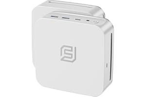 FUNYET Minipc Win 11 Pro Laptop, Alder Lake-N95(fino a 3.4Ghz, 15W) 16GB DDR4 RAM 512GB SSD, Mini Desktop Computer 4K, HDMI+DP/RJ45/WIFI/BT5.0/USB3.2, Bianco