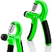Produktbild einstellbare Fingerhantel mit ergonomischem Handgriff, Handtrainer, Unterarmtrainer, Handexpander, Handmuskeltrainer für Hand- und Unterarm-Training | Stärke von 10 - 40 kg in Leucht-Grün | Schwarz
