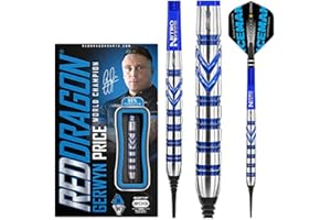 RED DRAGON Gerwyn Price 18g o 20g Softip Tungsten Darts con Voli e Albero
