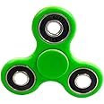 Premsons® Hand Spinner Desk Toy - High Speed Smooth Finger Spin Sensory Fidget Stress Relief Game Play for Kids & Adults - Birthday Party Gift - Four Bearing - Green + White Dual Sided