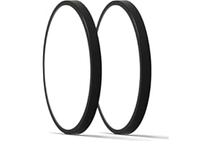 Mikeru Round LED Ceiling Lights 40cm, 2packs 4000k Neutral Light Contemporary Ceiling Light Black Bathroom Lights Flush Mount CeilingLight Ultra-Thin 2.4cm/0.94in for Living Room, Office