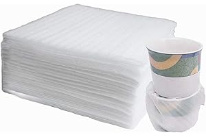 TUTATA ANKKY 100Stk Schaumfolie Verpackungsmaterial Luftpolsterfolie Umzugsmaterial für Kartons Umzug Geschirr Gläser Weinflaschen Versand(330 x 330x 1mm)