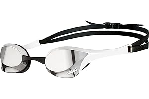 arena Cobra Ultra Swipe Mirror Lunettes de Natation Unisexe Adulte Race, Lunettes de Natation avec Lentilles Courbes Miroir, Anti-buée, Protection UV, 5 Ponts Nez Interchangeables