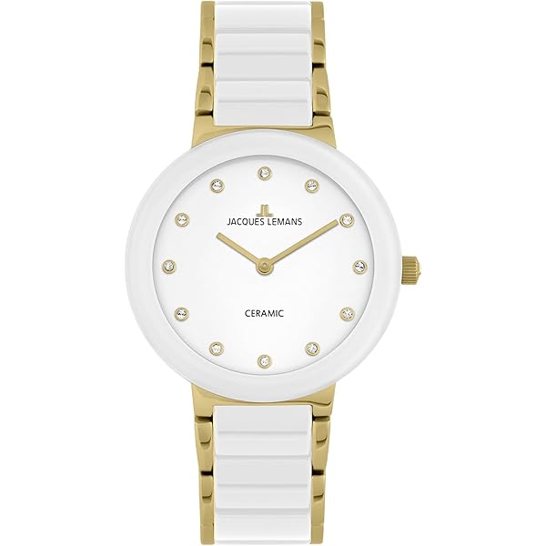 Jacques Lemans Damen-Uhren Analog Quarz One Size Weiß 32016865 