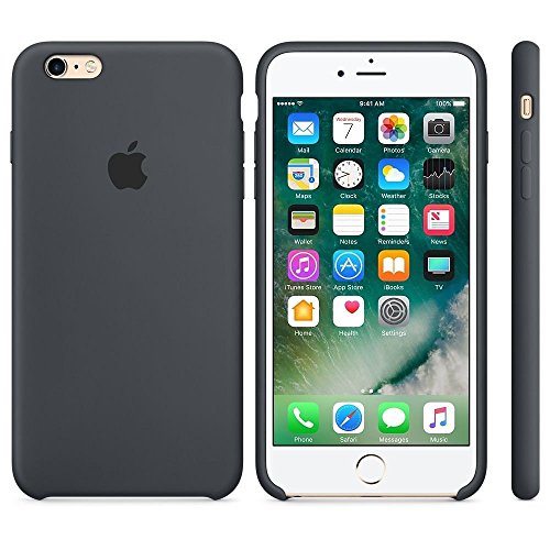Manzana De Silicona Caso Mkxj2Zm   A Gris Carb  n para El iPhone 6S Plus