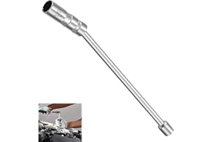 Chiave Candela 16 MM Universale: HOMURY Chiave a Bussola, 30 cm di Prolunga, Flessibile Attacco da 3/8" per Strumento di Rimozione della Candela, Chiave a Cricchetto