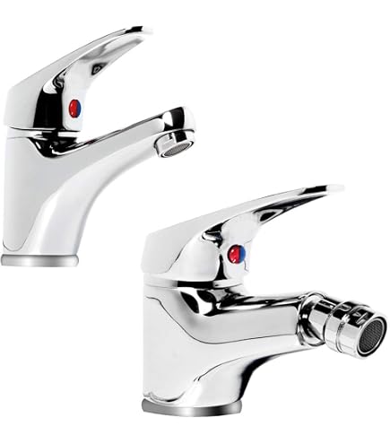 Miscelatore per lavabo eco in colore cromo completo per montaggio